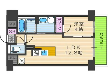 EL-SIAUMEKITA(1LDK/5階)の間取り写真