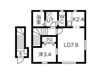 GRAND PARACE浪江 I(1LDK/2階)の間取り写真