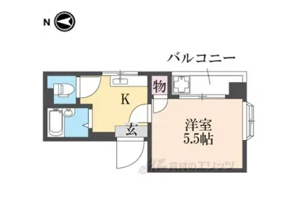 エクスラン(1K/2階)の間取り写真