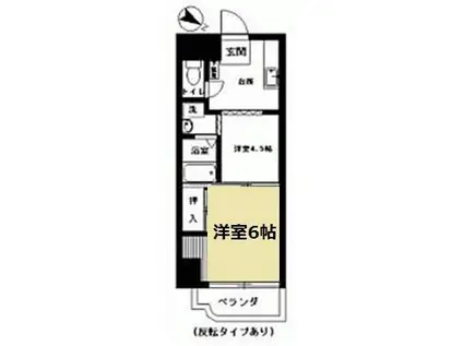 ライオンズプラザ(1LDK/5階)の間取り写真