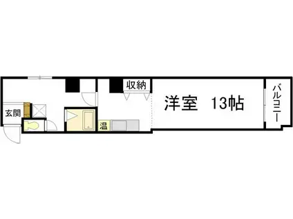 カーナビル(2K/3階)の間取り写真