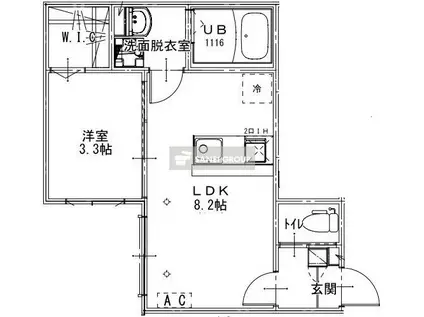 KEIAI RESIDENCE 小手指(1LDK/2階)の間取り写真