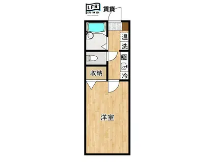 ディアス・リリー(1K/2階)の間取り写真