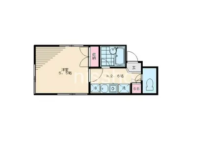 フォルム原(1K/2階)の間取り写真
