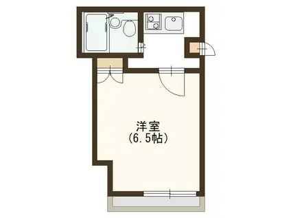 センチュリー21(1K/2階)の間取り写真