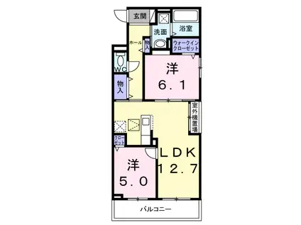 サンリットII(2LDK/1階)の間取り写真