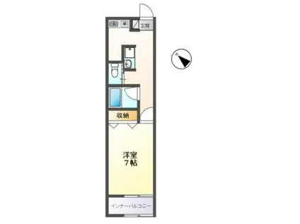 ロイヤル・オーク(1K/2階)の間取り写真