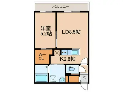 LEJON′S GARDEN(1LDK/3階)の間取り写真