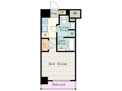 メインステージ立川V(1K/7階)の間取り写真