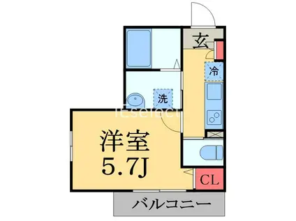MELDIA東千葉2(1K/3階)の間取り写真