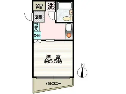 クリオ妙蓮寺弐番館(1K/3階)の間取り写真