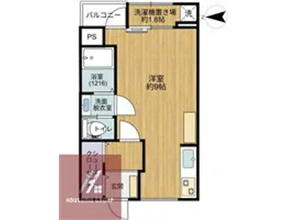 サンクリエイト江坂(1K/2階)の間取り写真