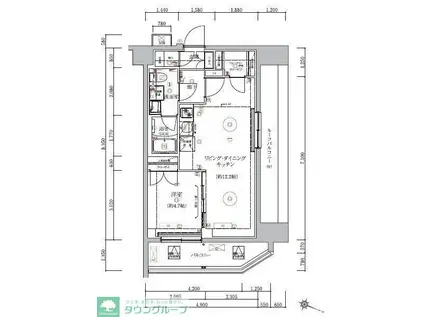 WEAVE BASE -ITABASHI HONCHO(1LDK/5階)の間取り写真