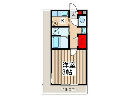 プラザ・ニュー・ウエスト(1K/2階)の間取り写真