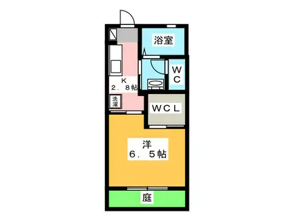 アーバン南が丘(1K/1階)の間取り写真