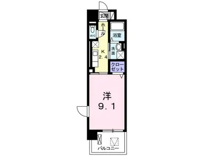 レジデンス西川(1K/2階)の間取り写真