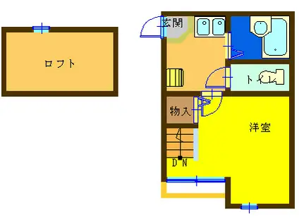 パ-ク・アベニュ-(1K/1階)の間取り写真
