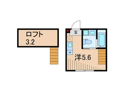 SKフェリス金町(ワンルーム/1階)の間取り写真