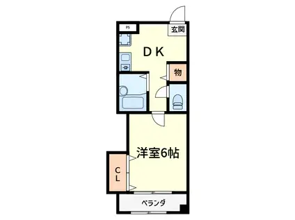 JEUNESSEMM(1DK/2階)の間取り写真
