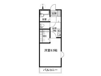 高田ビル(1K/1階)の間取り写真