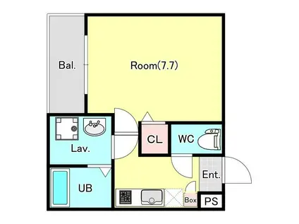 ジーメゾン座間相武台(1K/3階)の間取り写真