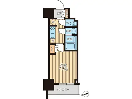 クロスレジデンス蒲田II(1K/11階)の間取り写真
