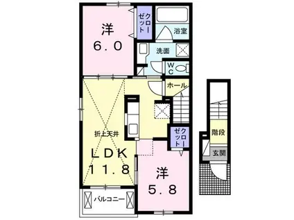 さくらガーデン(2LDK/2階)の間取り写真