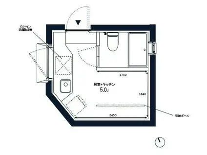 SS2515(ワンルーム/1階)の間取り写真