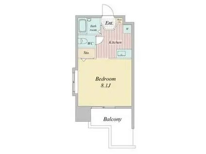 サンシャイン上前津(1K/5階)の間取り写真