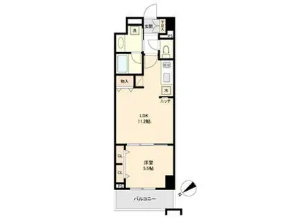 グランルクレ新栄イースト(1LDK/6階)の間取り写真