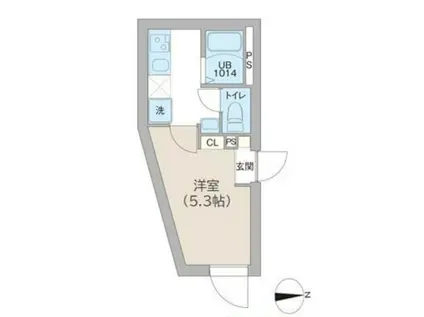 レピュア高円寺レジデンス(1K/2階)の間取り写真