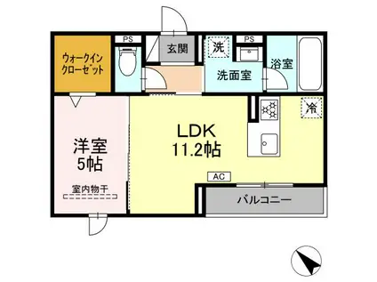 D-AVANCE 柱六番町I(1LDK/3階)の間取り写真