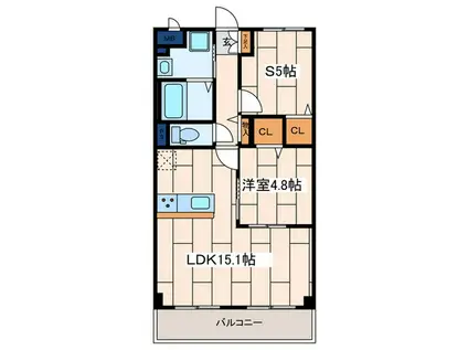 大和市西鶴間3丁目マン(1SLDK/1階)の間取り写真