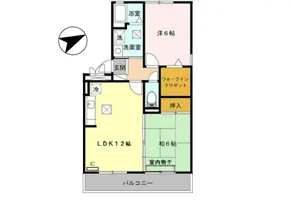 ファースト西浜(2LDK/1階)の間取り写真