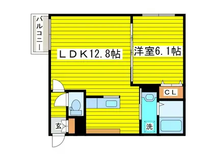 プレシャスレジデンス元町(1LDK/1階)の間取り写真
