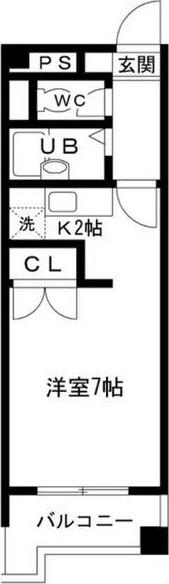 パインリバーI(1K/4階)の間取り写真