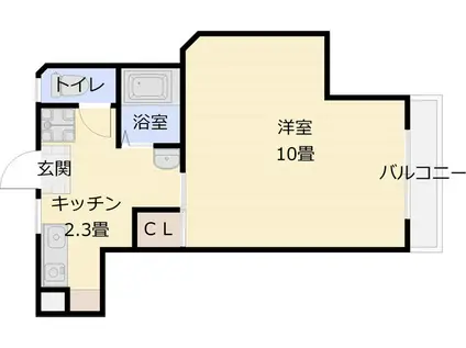 HOPEハウス(1K/3階)の間取り写真
