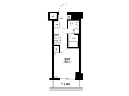 GENOVIAお花茶屋IISKYGARDEN(1K/5階)の間取り写真