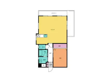 ヴェルメゾン浜松(1LDK/4階)の間取り写真
