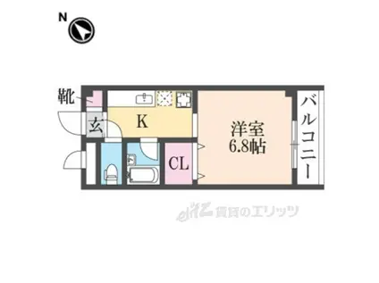 K.Sリバーパーク(1K/3階)の間取り写真