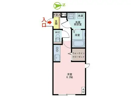 ENEWI(ワンルーム/2階)の間取り写真