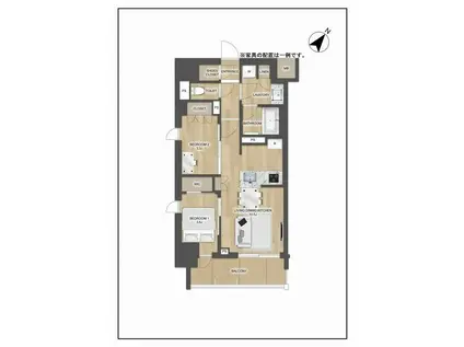 プレディアコート大森山王(2LDK/8階)の間取り写真