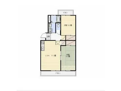 TAKI(2LDK/2階)の間取り写真