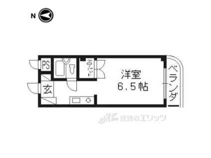 クリオ西口(1K/4階)の間取り写真