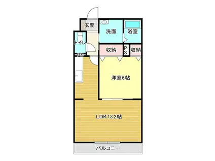佐鳴台ヒルズ桜坂(1LDK/1階)の間取り写真