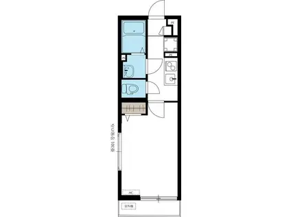 リブリ・KAWAGOE(1K/3階)の間取り写真