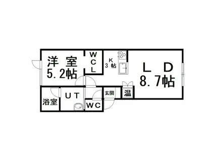 CLARTE NORD(1LDK/1階)の間取り写真