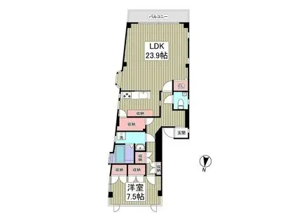 リブレス南浦和(1LDK/3階)の間取り写真