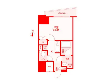 メゾン鶴屋町(1K/9階)の間取り写真