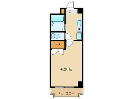 サングレース東府中(1K/5階)の間取り写真